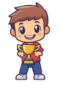 Happy Boy Trophy Vinyl Car Decal Sticker – Waterproof & UV-Resistant 8"