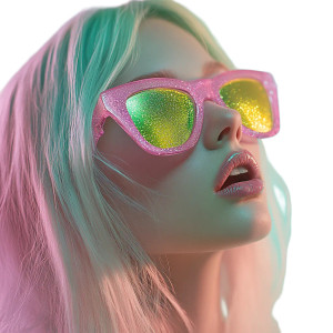 Glamorous Neon Model Vinyl Car Decal Sticker – Waterproof & UV-Resistant 8"