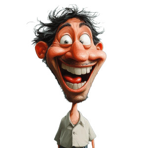 Funny Laughing Man Vinyl Car Decal Sticker – Waterproof & UV-Resistant 8"