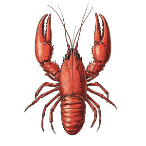 Steamed Crayfish Illustration Vinyl Car Decal Sticker – Waterproof & UV-Resistant 8"