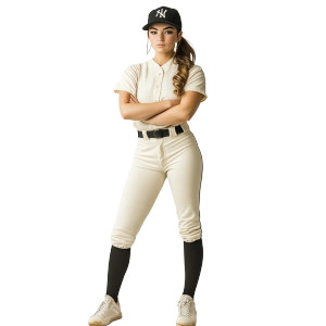Baseball Player Woman Vinyl Car Decal Sticker – Waterproof & UV-Resistant 8"