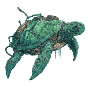 Ancient Cable Turtle Vinyl Car Decal Sticker – Waterproof & UV-Resistant 8"