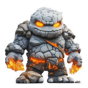 Stone Monster Design Vinyl Car Decal Sticker – Waterproof & UV-Resistant 8"