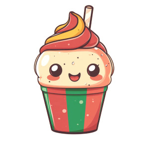 Italian Ice Mascot Vinyl Car Decal Sticker – Waterproof & UV-Resistant 8"