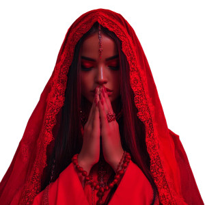 Red Nun Praying Vinyl Car Decal Sticker – Waterproof & UV-Resistant 8"