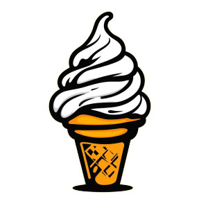 Ice Cream Icon Vinyl Car Decal Sticker – Waterproof & UV-Resistant 8"