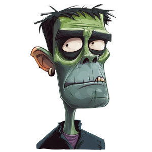 Cartoon Frankenstein Monster Vinyl Car Decal Sticker – Waterproof & UV-Resistant 8"