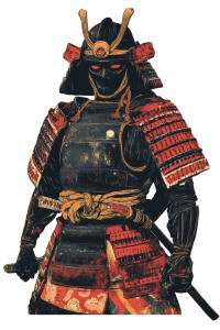 Retro Samurai Poster V2 Vinyl Car Decal Sticker – Waterproof & UV-Resistant 8"