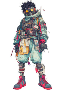 Cyberpunk Samurai V26 Vinyl Car Decal Sticker – Waterproof & UV-Resistant 8"