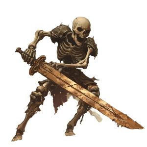 Skeleton Warrior V18 Vinyl Car Decal Sticker – Waterproof & UV-Resistant 8"