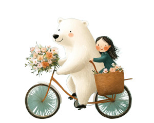 Polar Bear Bicycle Ride V2 Vinyl Car Decal Sticker – Waterproof & UV-Resistant 8" Polar Bear Bicycle Ride V2 Vinyl Car Decal Sticker – Waterproof & UV-Resistant 8"