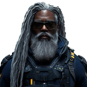 Futuristic Military Man Vinyl Car Decal Sticker – Waterproof & UV-Resistant 8"