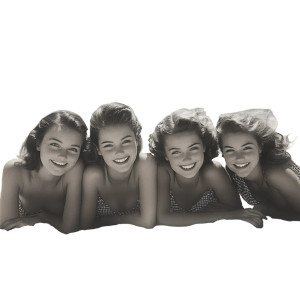 Girls On Beach Vinyl Car Decal Sticker – Waterproof & UV-Resistant 8"