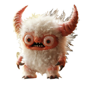 Fluffy Demonic Figurine Vinyl Car Decal Sticker – Waterproof & UV-Resistant 8"