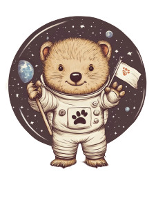 Astronaut Wombat Moon Vinyl Car Decal Sticker – Waterproof & UV-Resistant 8" Astronaut Wombat Moon Vinyl Car Decal Sticker – Waterproof & UV-Resistant 8"