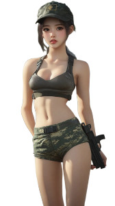 Japanese Army Soldier Vinyl Car Decal Sticker – Waterproof & UV-Resistant 8"