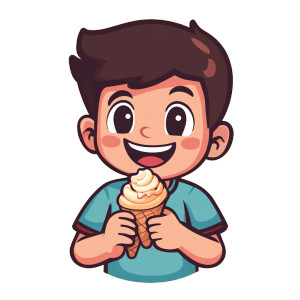 Boy Eating Icecream Vinyl Car Decal Sticker – Waterproof & UV-Resistant 8" Boy Eating Icecream Vinyl Car Decal Sticker – Waterproof & UV-Resistant 8"