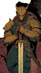 Brass Dragonborn Fighter Vinyl Car Decal Sticker – Waterproof & UV-Resistant 8"