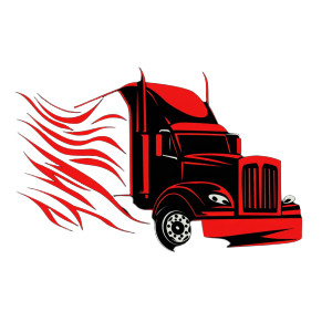 Trucking Company Logo Vinyl Car Decal Sticker – Waterproof & UV-Resistant 8"