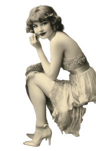 Vintage French Flapper Vinyl Car Decal Sticker – Waterproof & UV-Resistant 8"