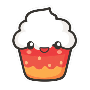 Cute Snowcone Icon Vinyl Car Decal Sticker – Waterproof & UV-Resistant 8"