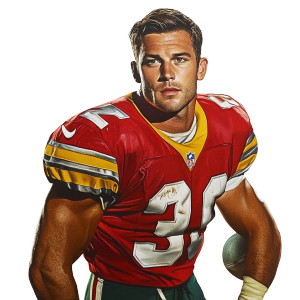 Football Player Portrait V2 Vinyl Car Decal Sticker – Waterproof & UV-Resistant 8" Football Player Portrait V2 Vinyl Car Decal Sticker – Waterproof & UV-Resistant 8"