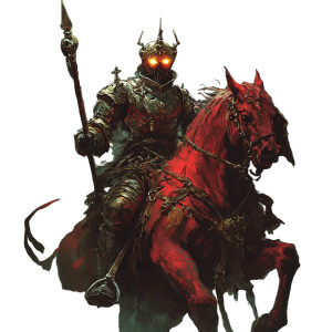 Red Hobgoblin Knight Vinyl Car Decal Sticker – Waterproof & UV-Resistant 8"