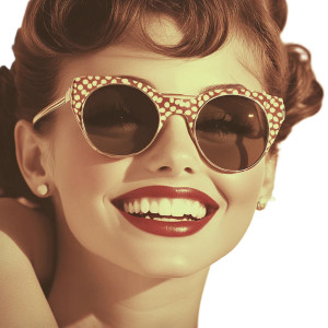 Retro Hollywood Lady Vinyl Car Decal Sticker – Waterproof & UV-Resistant 8"