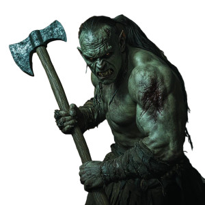 Angry Goblin Warrior V2 Vinyl Car Decal Sticker – Waterproof & UV-Resistant 8"