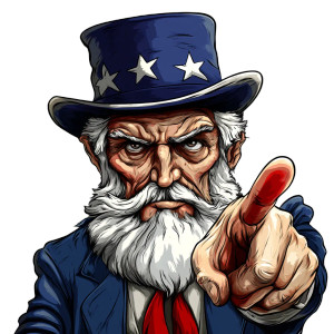 Uncle Sam V8 Vinyl Car Decal Sticker – Waterproof & UV-Resistant 8"