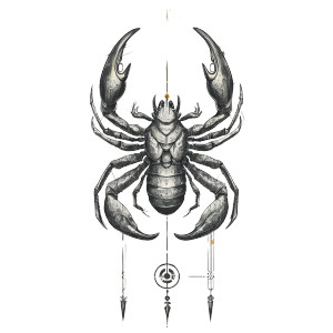 Scorpius Astrology Shirt Vinyl Car Decal Sticker – Waterproof & UV-Resistant 8"