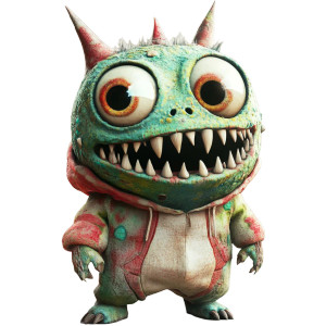 Cute Sci-Fi Monster Vinyl Car Decal Sticker – Waterproof & UV-Resistant 8"