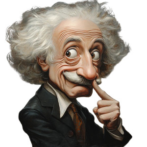 Pointing Einstein Caricature Vinyl Car Decal Sticker – Waterproof & UV-Resistant 8" Pointing Einstein Caricature Vinyl Car Decal Sticker – Waterproof & UV-Resistant 8"
