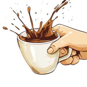 Spilling Coffee Cartoon Vinyl Car Decal Sticker – Waterproof & UV-Resistant 8" Spilling Coffee Cartoon Vinyl Car Decal Sticker – Waterproof & UV-Resistant 8"