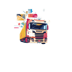 Scania Truck Poster Vinyl Car Decal Sticker – Waterproof & UV-Resistant 8"
