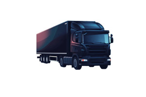 Speeding Logistics Truck Vinyl Car Decal Sticker – Waterproof & UV-Resistant 8"