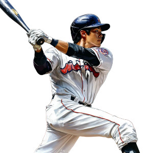 Baseball Player Hit Vinyl Car Decal Sticker – Waterproof & UV-Resistant 8"