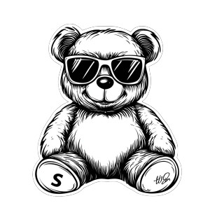 Teddy Bear Icon Vinyl Car Decal Sticker – Waterproof & UV-Resistant 8" Teddy Bear Icon Vinyl Car Decal Sticker – Waterproof & UV-Resistant 8"