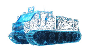 High-Tech Military Truck Vinyl Car Decal Sticker – Waterproof & UV-Resistant 8"