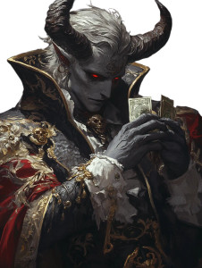 Demonic Victorian Figure Vinyl Car Decal Sticker – Waterproof & UV-Resistant 8"