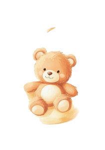 Happy Teddy Bear Vinyl Car Decal Sticker – Waterproof & UV-Resistant 8"