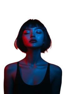 Minimalistic Woman Portrait Vinyl Car Decal Sticker – Waterproof & UV-Resistant 8"