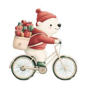 Polar Bear Biker Vinyl Car Decal Sticker – Waterproof & UV-Resistant 8"