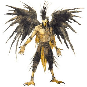 Feathered Fantasy Man Vinyl Car Decal Sticker – Waterproof & UV-Resistant 8"