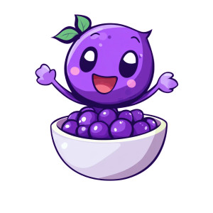 Kawaii Acai Bowl Vinyl Car Decal Sticker – Waterproof & UV-Resistant 8"