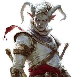 Pale Tiefling Fighter Vinyl Car Decal Sticker – Waterproof & UV-Resistant 8"