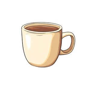 Coffee Mug Vinyl Car Decal Sticker – Waterproof & UV-Resistant 8"