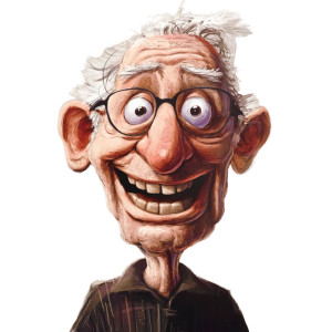 Goofy Elderly Man Vinyl Car Decal Sticker – Waterproof & UV-Resistant 8"