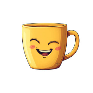 Smiling Winking Mug Vinyl Car Decal Sticker – Waterproof & UV-Resistant 8"