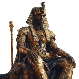 Pharaoh In Gold Vinyl Car Decal Sticker – Waterproof & UV-Resistant 8"